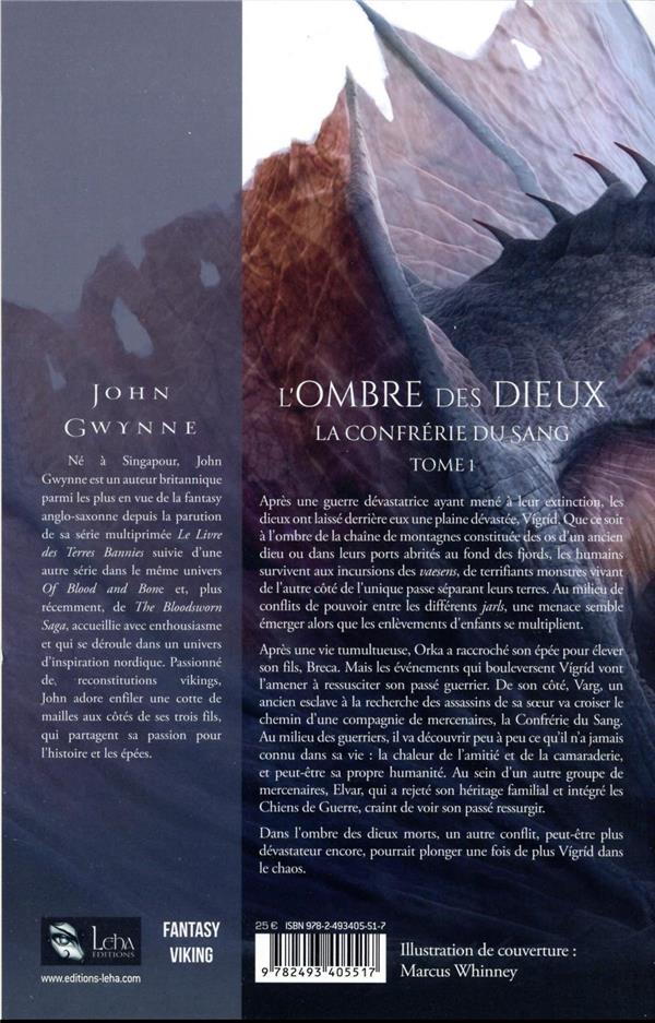 Quatrième de couverture de « L'ombre des dieux »