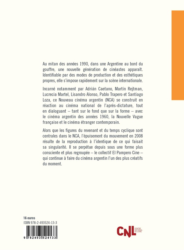 Quatrième de couverture de « Répliques du nouveau cinéma argentin »