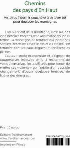 Quatrième de couverture de « Chemins des pays d'En Haut »