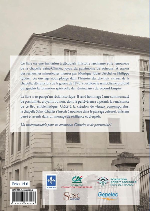 Quatrième de couverture de « Paroles de vitrail : ancienne chapelle Saint-Charles de Soissons »