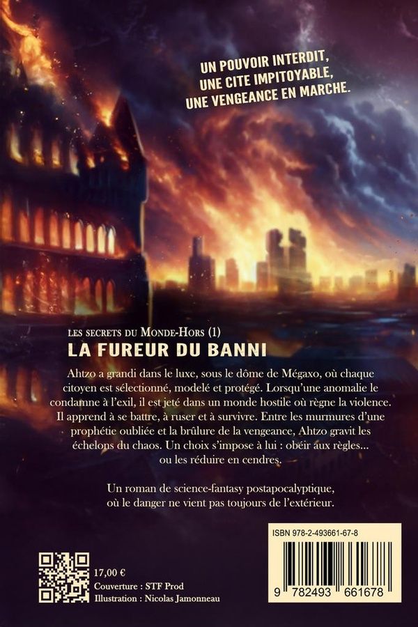 Quatrième de couverture de « La fureur du banni : secrets du monde-hors »