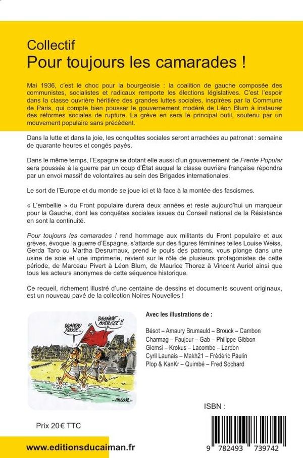 Quatrième de couverture de « Pour toujours les camarades ! »