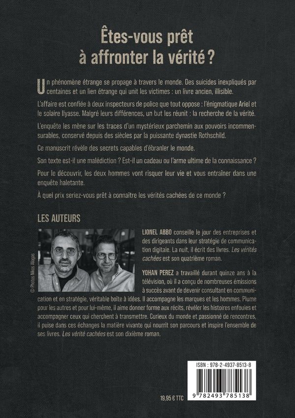 Quatrième de couverture de « LES VERITES CACHEES - UN LIVRE A NE PAS METTRE ENTRE TOUTES LES MAINS »