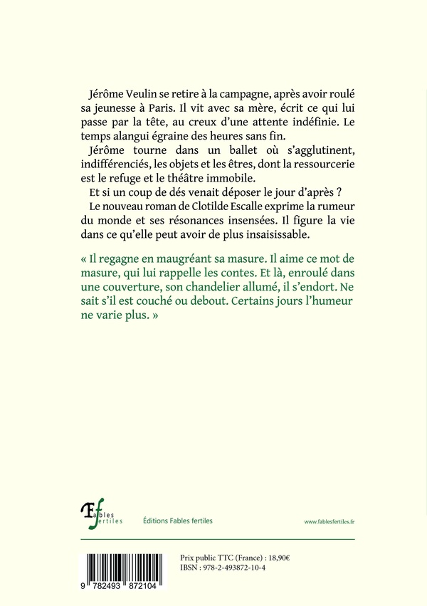 Quatrième de couverture de « Jérôme, tout au bord »