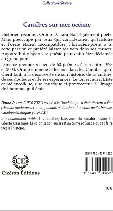 Quatrième de couverture de « VIOLETTE OU ELOGES AUX ESCLAVES »