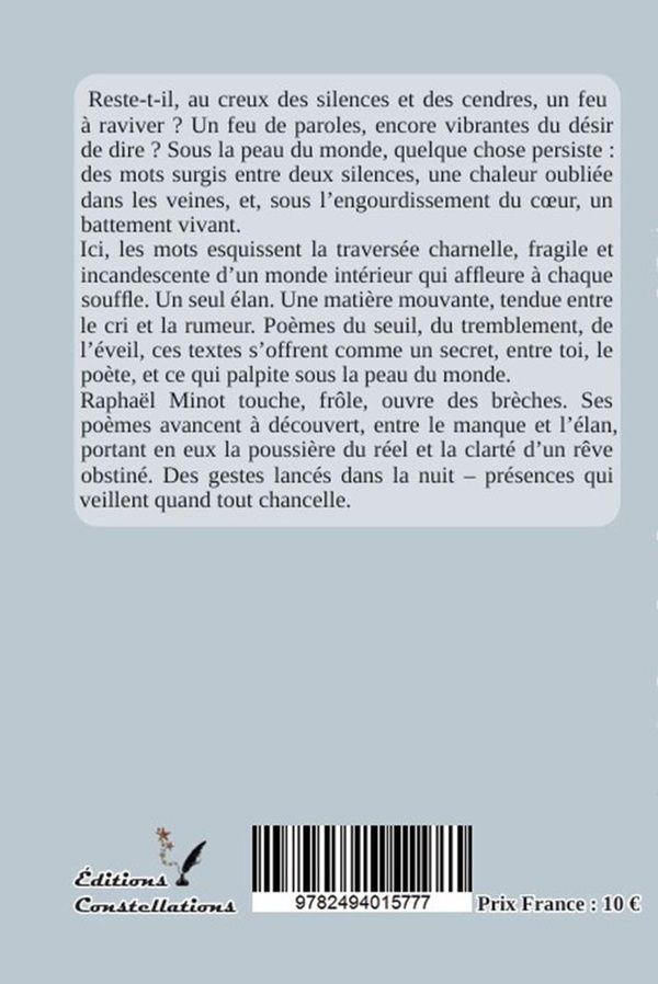 Quatrième de couverture de « Sous la peau du monde : poèmes »