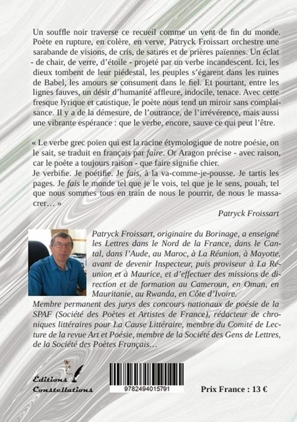 Quatrième de couverture de « Contredanses macabres : synopscènes »