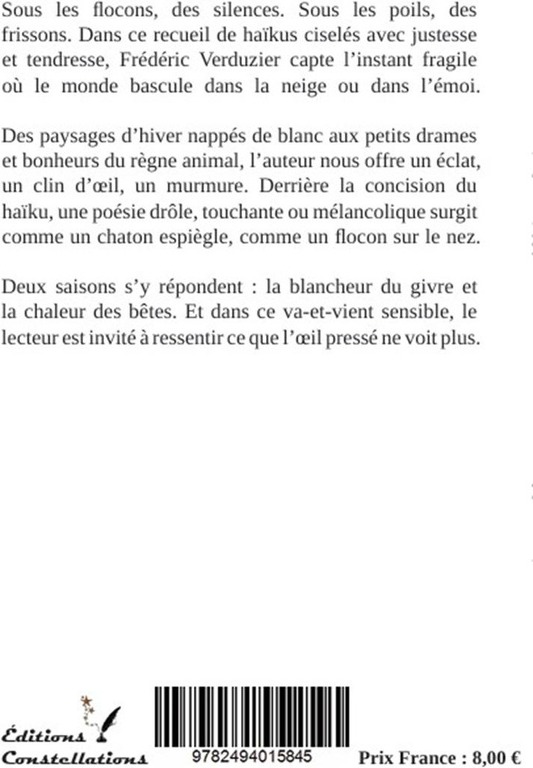 Quatrième de couverture de « Ma neige, mes bêtes »