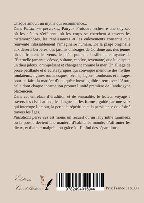Quatrième de couverture de « Pulsations perverses »