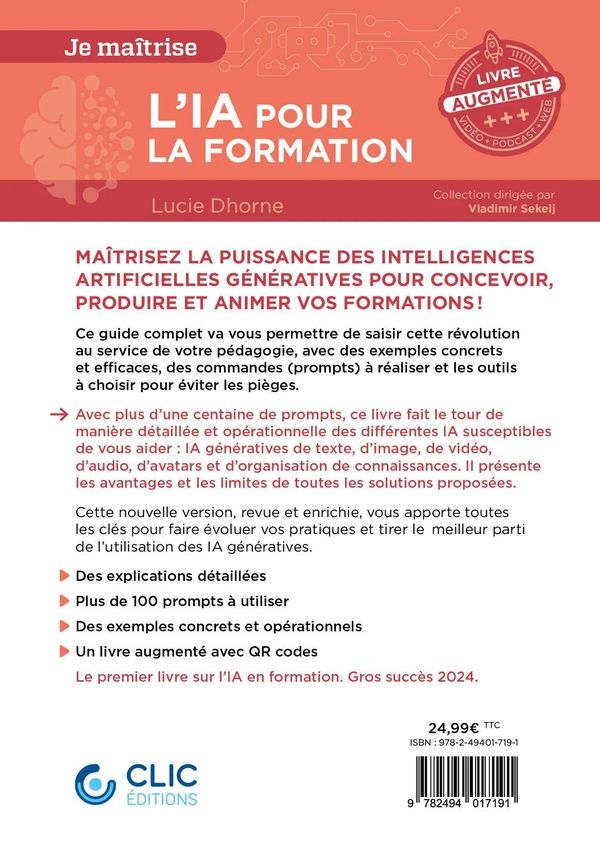 Quatrième de couverture de « L'IA POUR LA FORMATION »