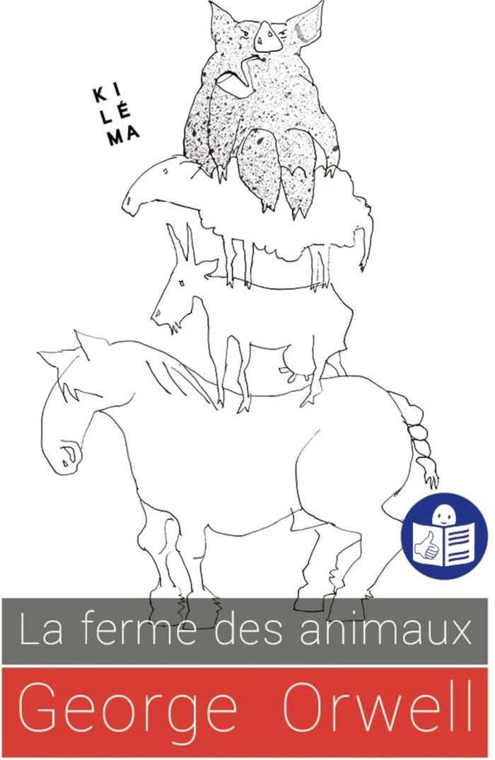 Couverture du livre « La ferme des animaux » de George Orwell, librairie Les Contes Infusés à Corte