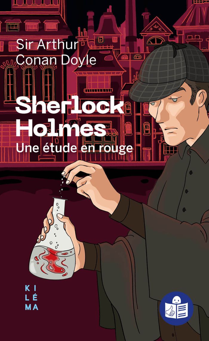 Couverture du livre « Une étude en rouge » de Arthur Conan Doyle, librairie Les Contes Infusés à Corte