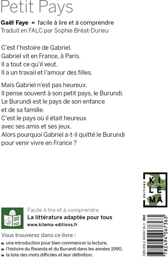 Quatrième de couverture de « Petit pays »