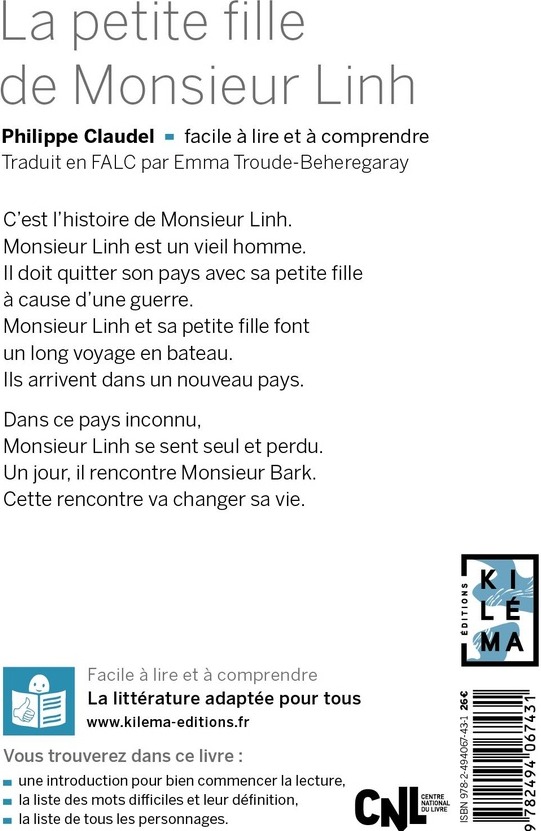 Quatrième de couverture de « La petite fille de Monsieur Linh »