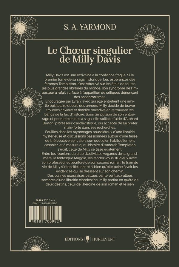 Quatrième de couverture de « LE CHOEUR SINGULIER DE MILLY DAVIS »
