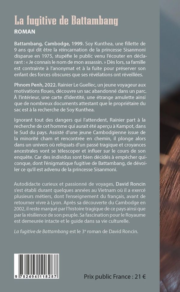 Quatrième de couverture de « LA FUGITIVE DE BATTAMBANG »