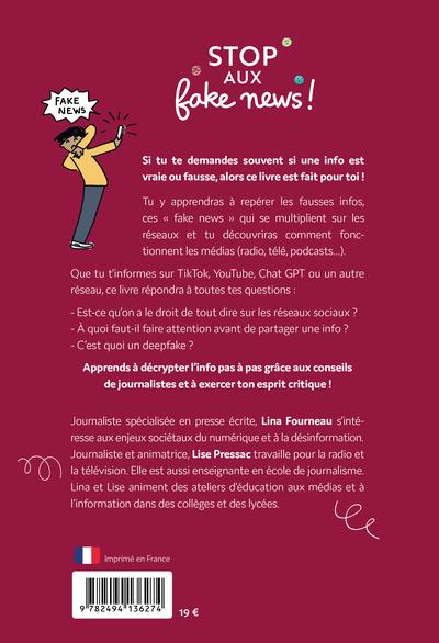 Quatrième de couverture de « Stop aux fake news ! »