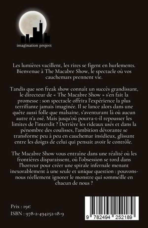 Quatrième de couverture de « The macabre show »