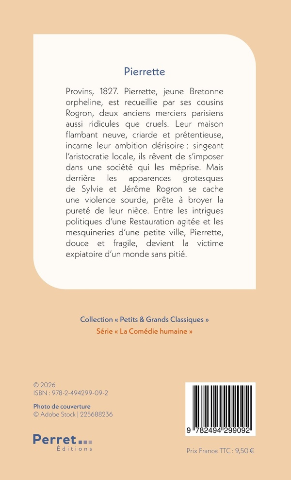 Quatrième de couverture de « Pierrette »
