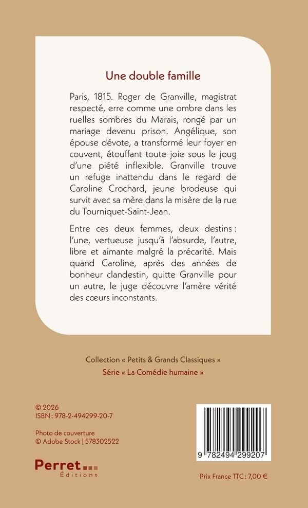 Quatrième de couverture de « Une double famille »