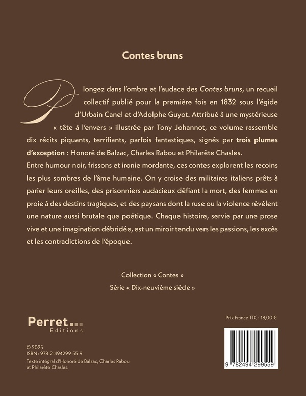 Quatrième de couverture de « Contes bruns »