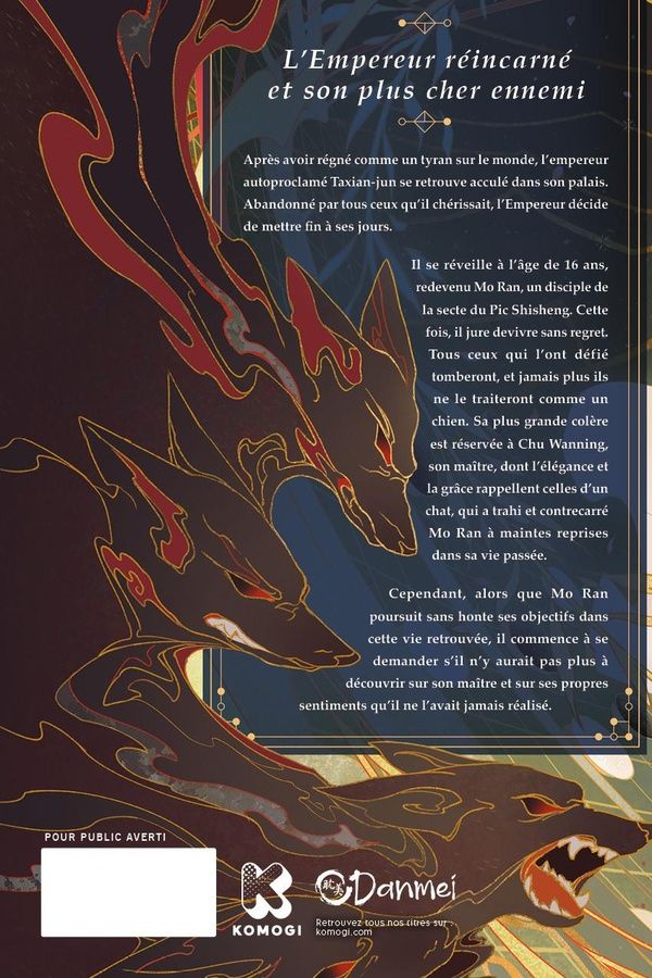 Quatrième de couverture de « The husky and his white cat Shizun »