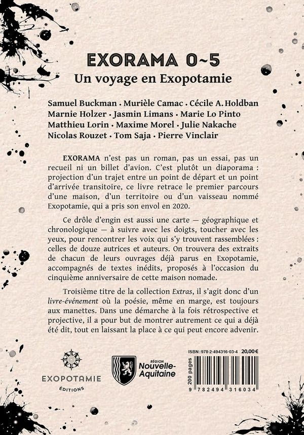Quatrième de couverture de « Exorama 0-5 : un voyage en Exopotamie »