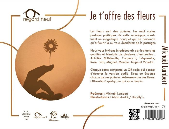 Couverture du livre « Je t'offre des fleurs » de Michaël Lambert, librairie Les Contes Infusés à Corte