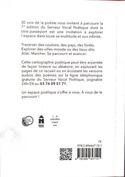 Quatrième de couverture de « Arpenter : 7e édition du Serveur vocal poétique »