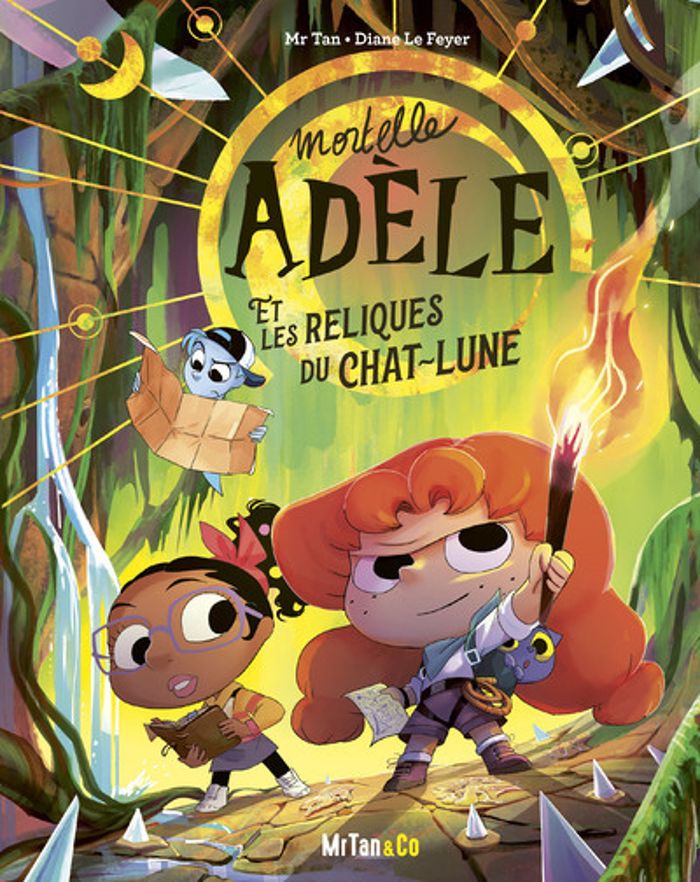 Couverture du livre « MORTELLE ADELE ET LES RELIQUES DU CHAT-LUNE - LES GRANDES AVENTURES » de Mr Tan/le Feyer, librairie Les Contes Infusés à Corte