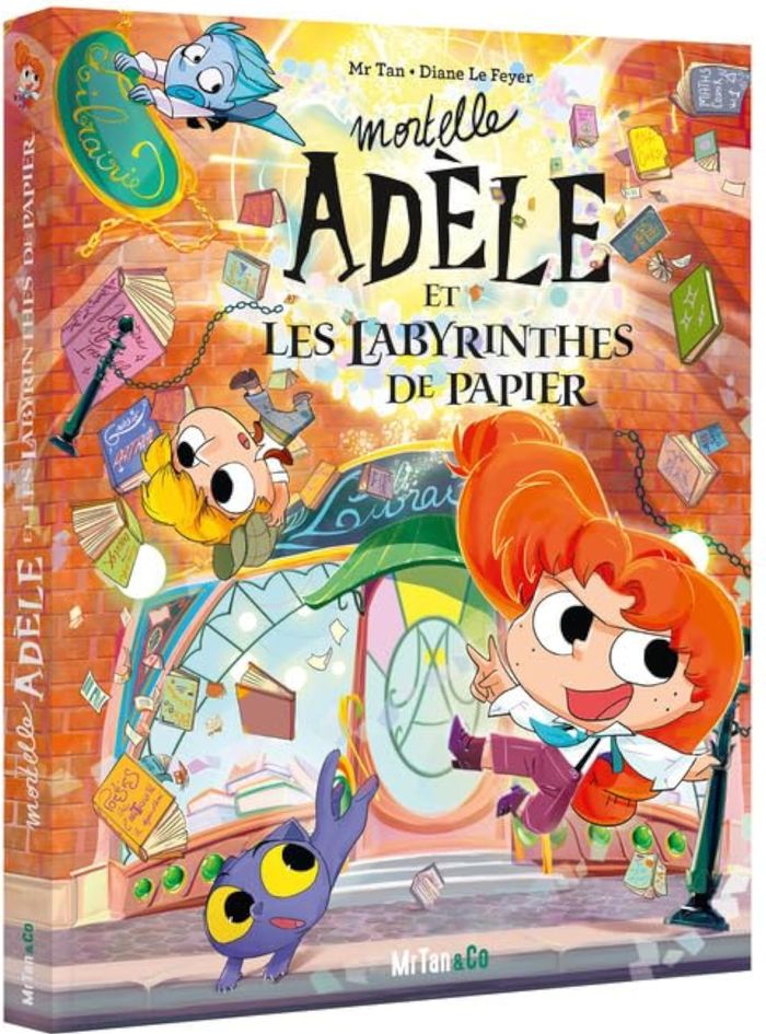 Couverture du livre « MORTELLE ADELE ET LES LABYRINTHES DE PAPIER - LES GRANDES AVENTURES », librairie Les Contes Infusés à Corte