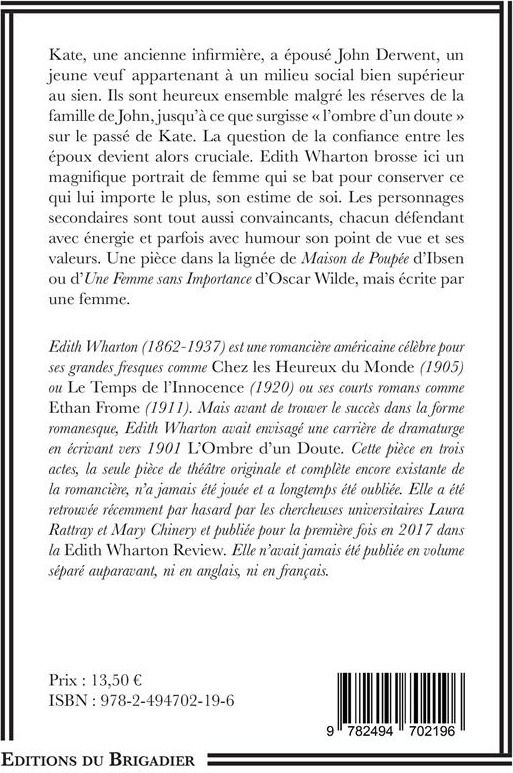 Quatrième de couverture de « L'ombre d'un doute »