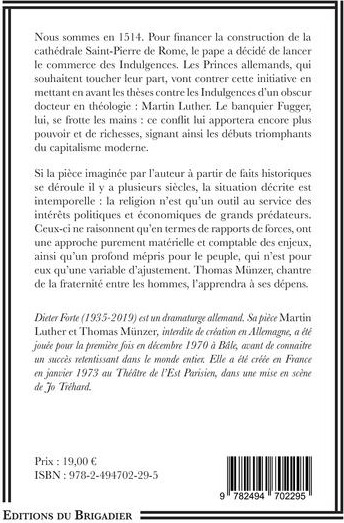 Quatrième de couverture de « MARTIN LUTHER ET THOMAS MUNZER - LES DEBUTS DE LA COMPTABILITE »