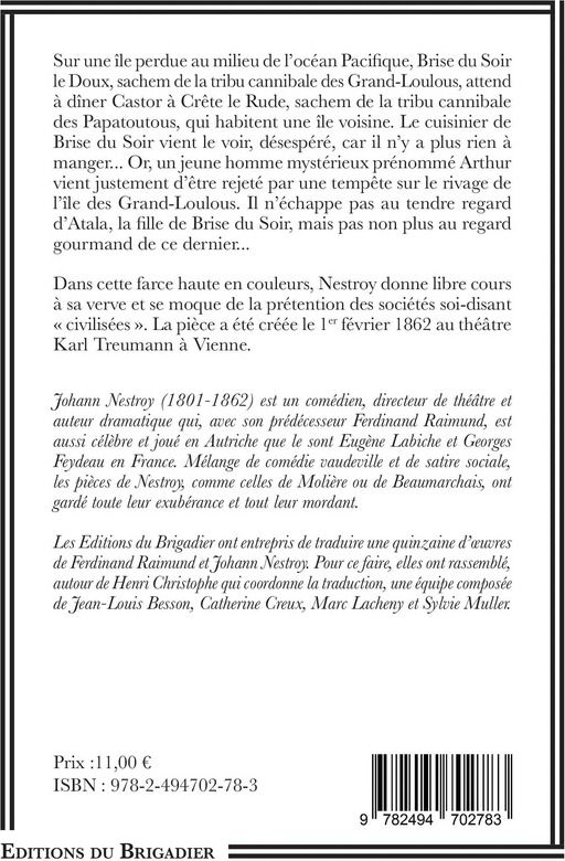 Quatrième de couverture de « GRAND CHEF BRISE DU SOIR »