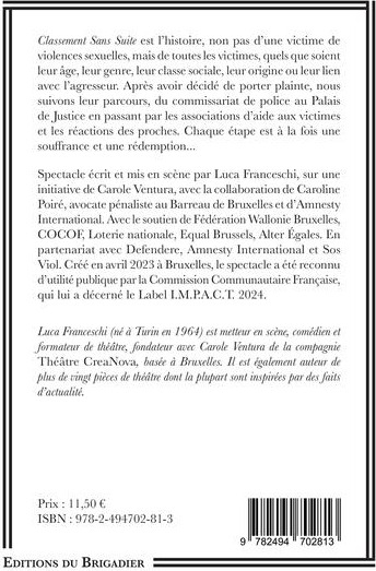 Quatrième de couverture de « CLASSEMENT SANS SUITE »