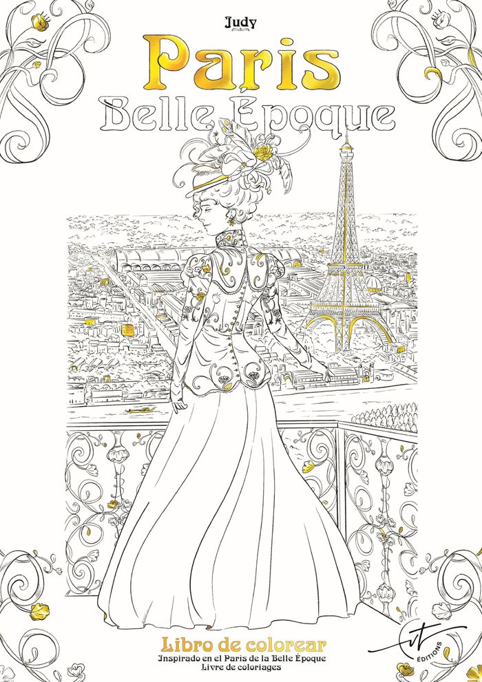 Couverture du livre « COLORIAGES ADULTE - DECOUVERTE DU MONDE : PARIS », librairie Les Contes Infusés à Corte