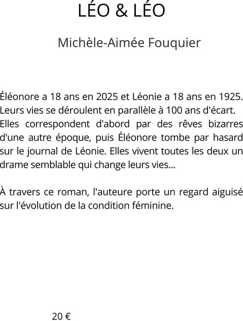 Quatrième de couverture de « LEO ET LEO »