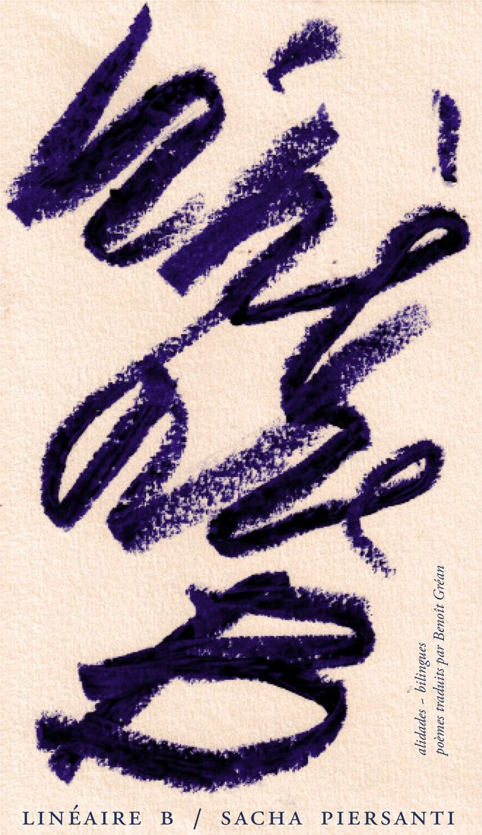 Couverture du livre « Linéaire B : poèmes » de Sacha Piersanti, librairie Les Contes Infusés à Corte