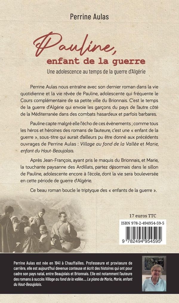 Quatrième de couverture de « Pauline, enfant de la guerre »