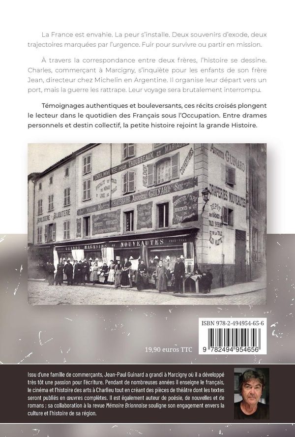 Quatrième de couverture de « Un famille dans la tourmente : Marcigny, 1939-1945 »