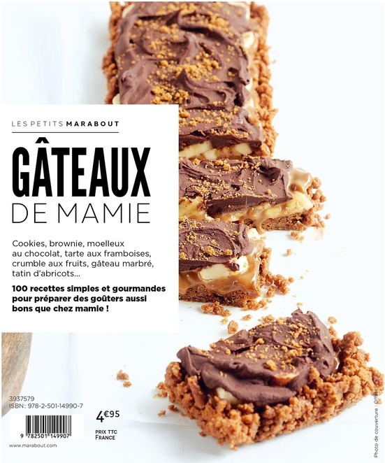 Quatrième de couverture de « Gâteaux de mamie : 100 recettes testées pour vous ! »