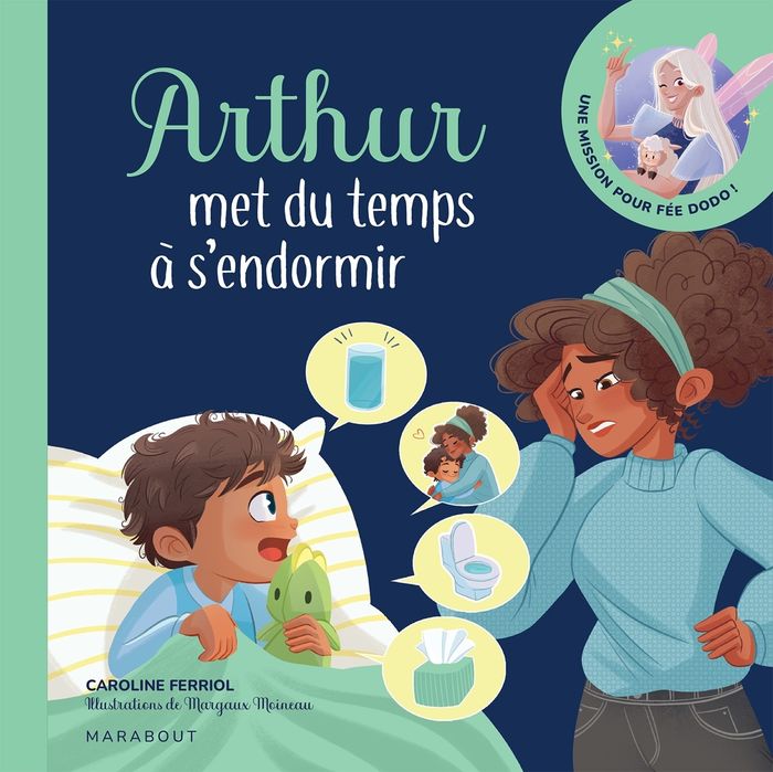 Couverture du livre « Arthur met du temps à s'endormir » de Caroline Ferriol, librairie Les Contes Infusés à Corte