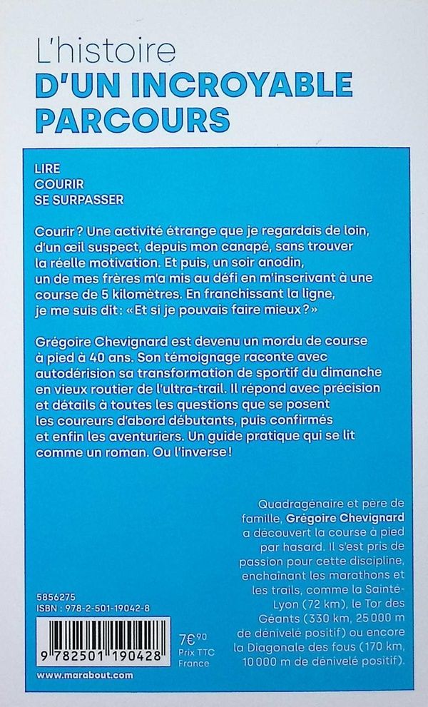 Quatrième de couverture de « De mon canapé à la course à pied la plus dure au monde »