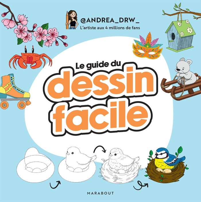 Couverture du livre « Le guide du dessin facile » de @Andrea_drw_, librairie Les Contes Infusés à Corte