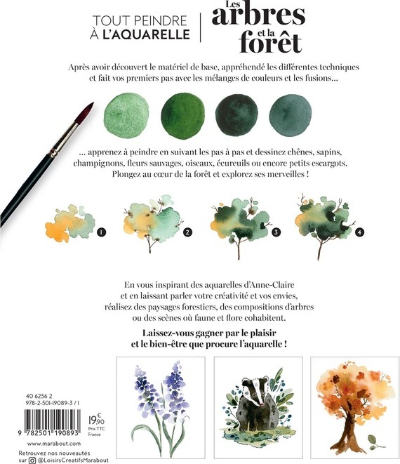 Quatrième de couverture de « Les arbres et la forêt : animaux, fleurs & autres compositions »