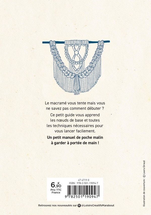 Quatrième de couverture de « Le macramé : les techniques de base »