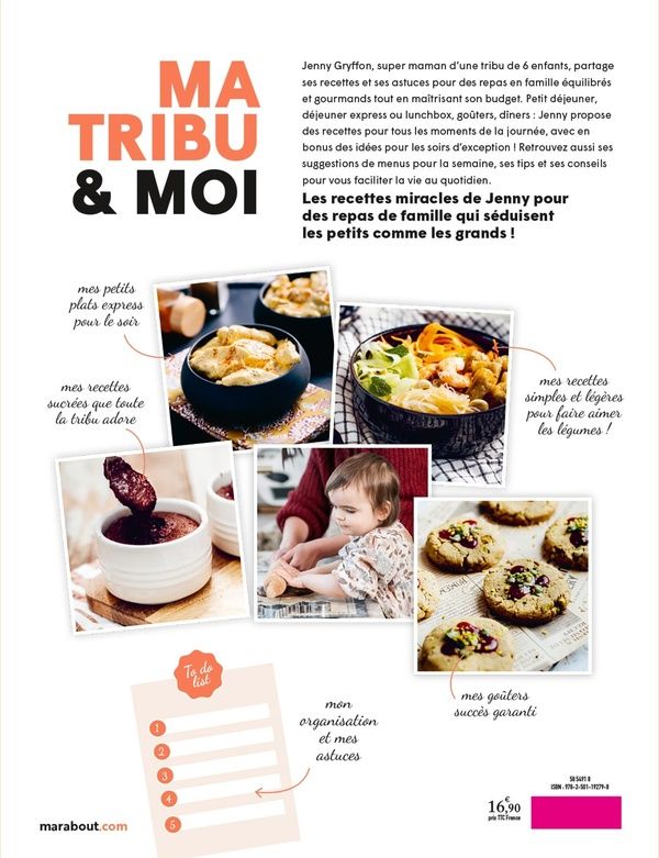 Quatrième de couverture de « Ma tribu & moi : recettes XXL économiques et 100 % plaisir pour toute la famille »