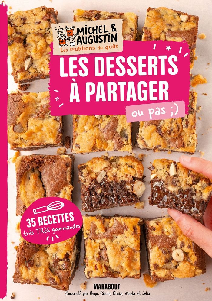 Couverture du livre « Les desserts à partager : ou pas ! » de Michel et Augustin, librairie Les Contes Infusés à Corte