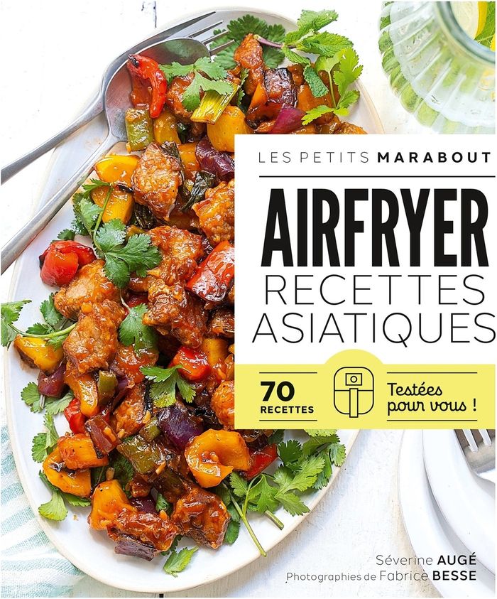 Couverture du livre « Airfryer : recettes asiatiques » de Séverine Augé, librairie Les Contes Infusés à Corte