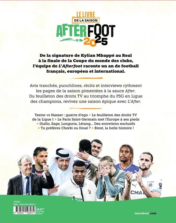 Quatrième de couverture de « Le livre de la saison Afterfoot 2025 »